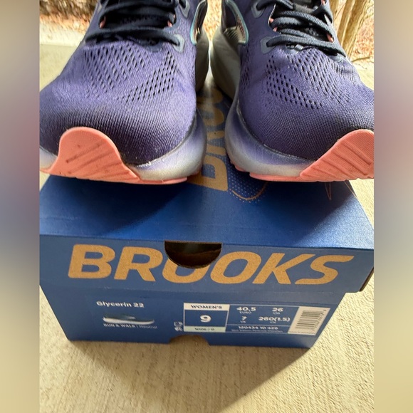 Brooks Blue Ribbon Peacoat Glycerin 22 Sneakers 9 Wide - Picture 5 of 11